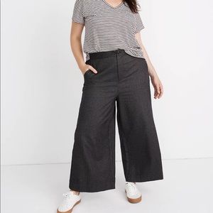 Madewell Huston Pull On Crop Pants in Herringbone, size L